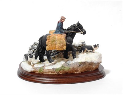 Lot 40 - Border Fine Arts 'Carrying Burdens' (Pony, Rider and Border Collies), model No. B0892 by Hans...