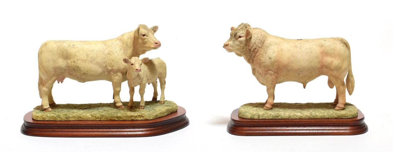 Lot 42 - Border Fine Arts 'Charolais Bull' (Style One), model No. L112, limited edition 1387/1500 and...