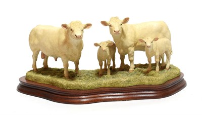 Lot 48 - Border Fine Arts 'Charolais Family Group', model No. B0184 by Kirsty Armstrong, limited edition...