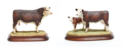 Lot 74 - Border Fine Arts 'Hereford Bull (Style Two), model No. B0772, limited edition 399/950 and 'Hereford