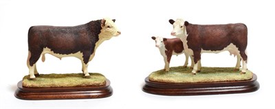 Lot 75 - Border Fine Arts 'Hereford Bull' (Style Two), model No. B0772, limited edition 580/950 and...