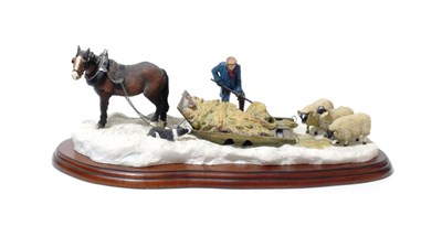 Lot 81 - Border Fine Arts James Herriot Studio Collection 'Emergency Rations' (Horse, Farmer and Sheep),...