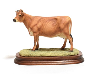 Lot 83 - Border Fine Arts 'Jersey Cow (Horned)', model No. L111 by Ray Ayres, limited edition 162/1250,...