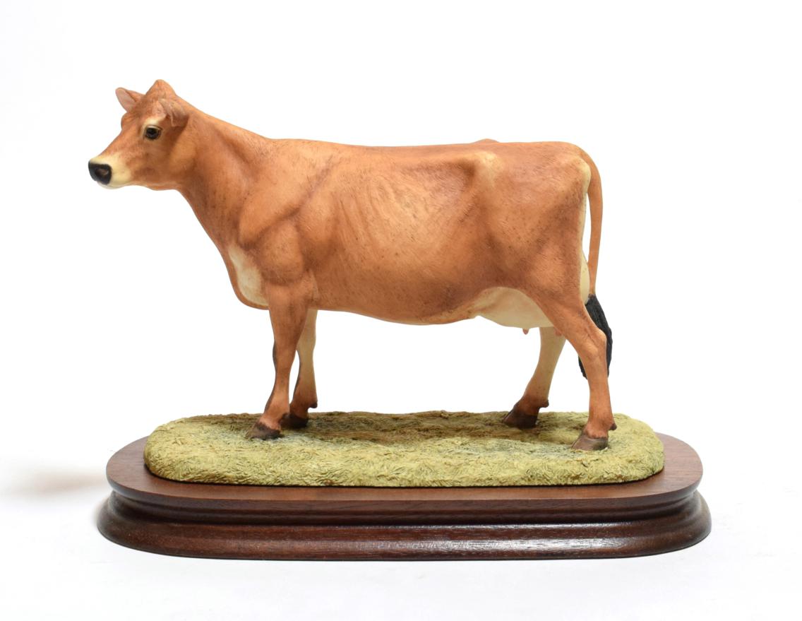 Lot 84 - Border Fine Arts 'Jersey Cow (Polled)', model No. L110 by Ray Ayres, limited edition 383/1250,...