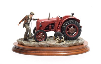 Lot 87 - Border Fine Arts 'Kick Start' (David Brown Cropmaster Tractor, Farmer and Collie), model No....