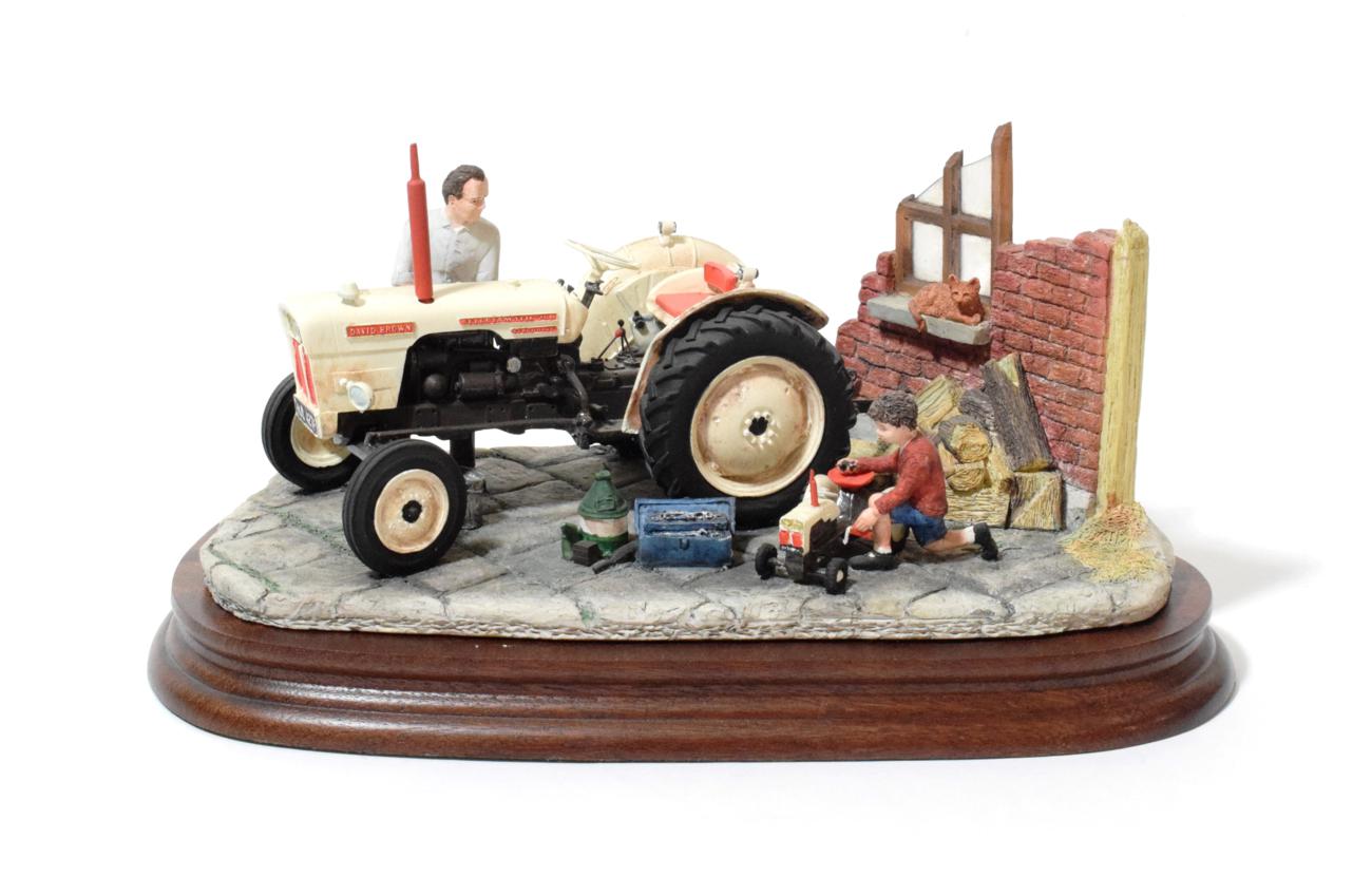 Lot 92 - Border Fine Arts 'Like Father Like Son', model No. B0859 by Ray Ayres, on wood base, with box