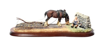 Lot 109 - Border Fine Arts 'Ploughman's Lunch' (Shire, Farmer and Collie), model No. B0090B by Anne Wall,...
