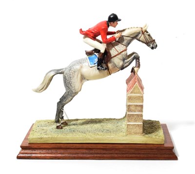 Lot 119 - Border Fine Arts 'Show-Jumping' (Horse and Rider), model No. B0366 by Rob Donaldson, limited...