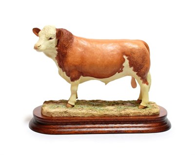Lot 120 - Border Fine Arts 'Simmental Bull' (Style Two), model No. L102 by Ray Ayres, limited edition...