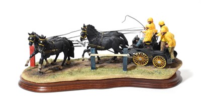 Lot 139 - Border Fine Arts 'Team Work' (British Carriage Racing Team), model No. B0729 by Ray Ayres,...