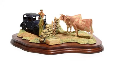 Lot 158 - Border Fine Arts 'Viewing the Practice', model No. JH8 by Ray Ayres, on wood base, with box