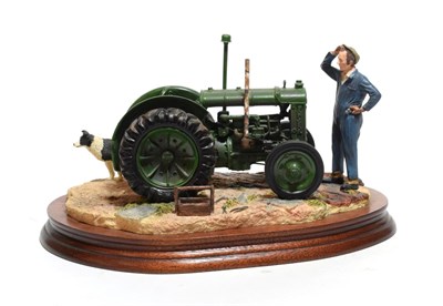 Lot 166 - Border Fine Arts 'Won't Start' (Tractor, Farmer and Collie), model No. B0299 by Ray Ayres, on...