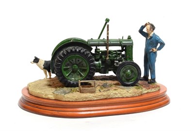 Lot 167 - Border Fine Arts 'Won't Start' (Tractor, Farmer and Collie), model No. B0299 by Ray Ayres, on...