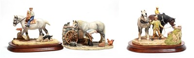 Lot 168 - Border Fine Arts 'You Can Lead a Horse to Water' (Heavy Horses), model No. BFA202, limited...