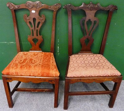 Lot 1271 - An 18th Century Irish Mahogany Dining Chair, the shaped top rail with carved eagle head...