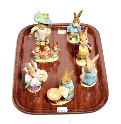 Lot 197 - Beswick Beatrix Potter Figures Comprising: 'Benjamin Bunny', first version, 'Cecily Parsley', first