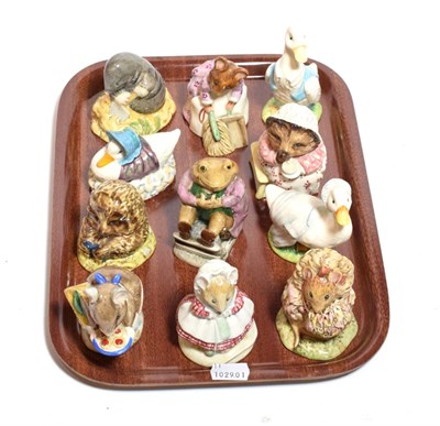 Lot 205 - Beswick Beatrix Potter Figures Comprising: 'Appley Dapply', first version, 'Diggory Diggory...