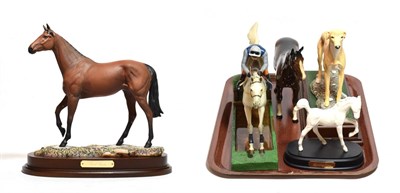 Lot 210 - Royal Doulton Models Comprising: 'Red Rum', model No. DA218 by Graham Tongue, limited edition...