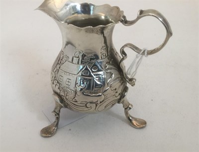 Lot 3004 - A George II Silver Cream-Jug, by Thomas Rush, London, Probably 1746, pear-shaped and on pad...