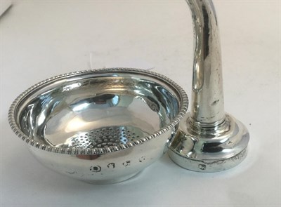 Lot 3011 - A George III Silver Wine-Funnel, Maker's Mark Rubbed, London, 1769, of typical form, with gadrooned