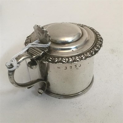 Lot 3021 - A George IV Scottish Silver Mustard-Pot, Probably by George Paton, Edinburgh, 1829, drum-shaped and