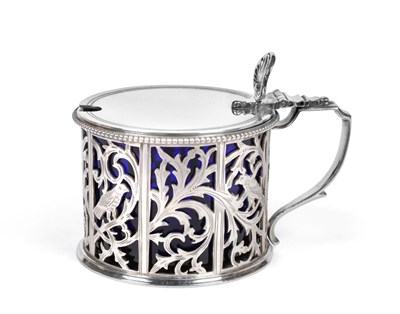 Lot 3023 - A Victorian Silver Mustard-Pot, by Charles Stuart Harris, London, 1896, of drum shape, the...