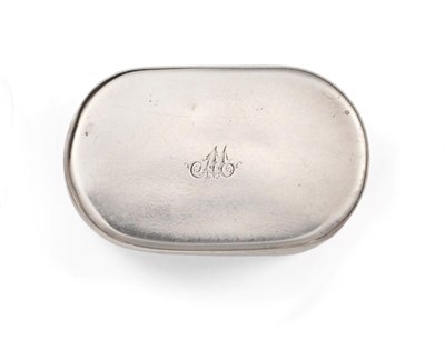 Lot 3029 - A George III Silver Snuff-Box, by Robert Cattle and James Barber, York, 1807, oval with reeded...
