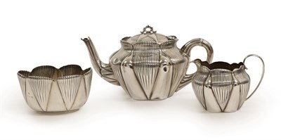 Lot 3036 - A Three-Piece Victorian and Edward VII Silver Tea-Service, by J. Sherwood and Sons, Birmingham, The