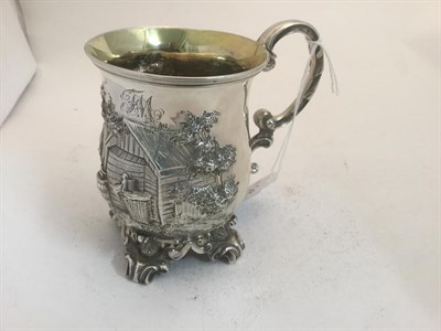 Lot 3041 - A Victorian Silver Christening-Mug, by George John Richards, London, 1844, baluster, the sides cast