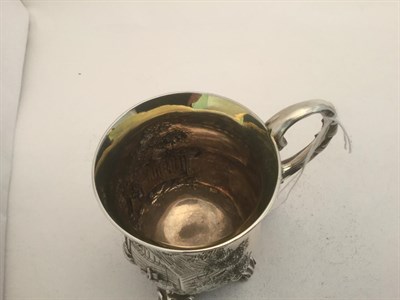 Lot 3041 - A Victorian Silver Christening-Mug, by George John Richards, London, 1844, baluster, the sides cast