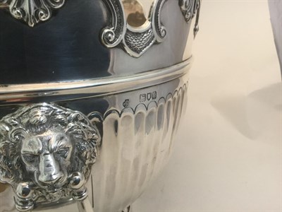 Lot 3042 - A Victorian Silver Punch-Bowl, by William Hutton and Sons, London, 1900, in the form of a Queen...