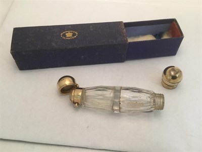 Lot 3048 - A Victorian Gilt-Metal Mounted Cut-Glass Double Scent-Bottle, by Sampson Mordan and Co., Late...