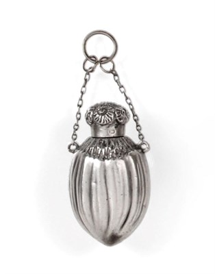 Lot 3057 - A Victorian Silver-Mounted Scent-Bottle, by Saunders and Shepherd, Birmingham, 1888, Design...