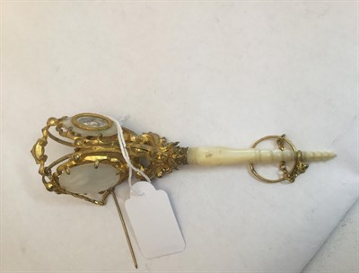 Lot 3060 - A French Gilt-Metal Posy-Holder and A Silver Plated Posy-Holder, Each 19th Century, the first...