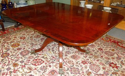 Lot 1280 - A Regency Mahogany Crossbanded Rectangular Breakfast Table, 2nd quarter 19th century, the...