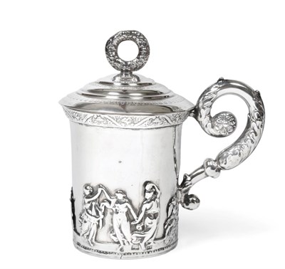 Lot 3098 - A Russian Silver Cup and Cover, by Peter Moller, St Petersburg, 1832, slightly tapering, the...