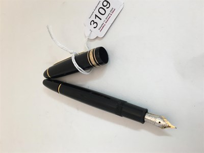 Lot 3109 - A Montblanc Meisterstück Fountain-Pen and Roller-Pen, the bi-colour nib of the fountain-pen...