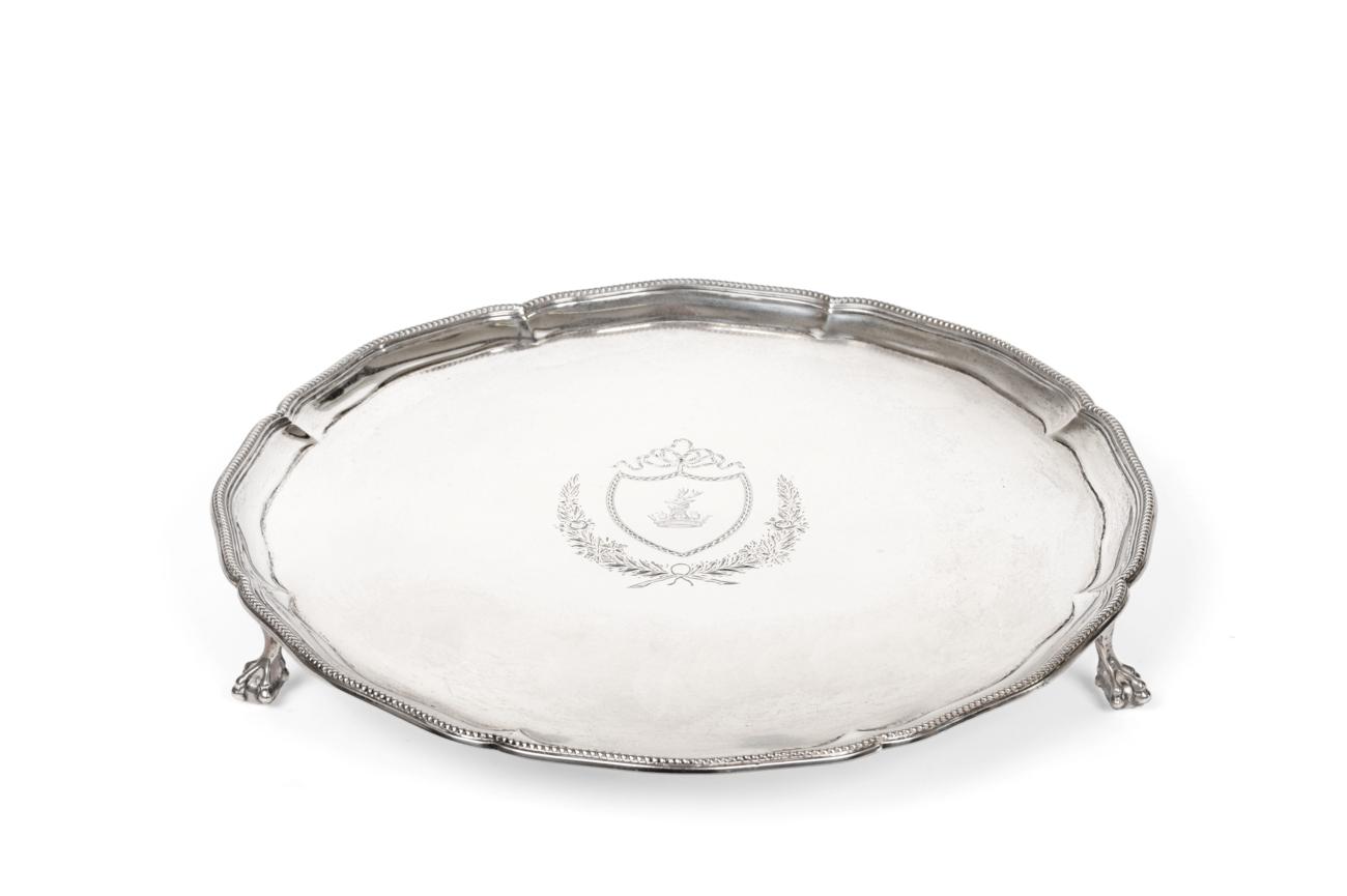 Lot 3119 - An Edward VII Silver Salver, by the Goldsmiths and Silversmiths Co. Ltd., London, 1903, shaped...