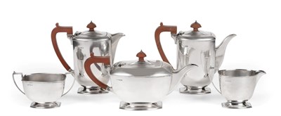 Lot 3123 - A Five-Piece Elizabeth II Silver Tea and Coffee-Service, by Frank Cobb and Co. Ltd., Sheffield,...