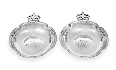 Lot 3146 - A Pair of Elizabeth II Silver Coronation Dishes, by R. E. Stone, London, 1952, shaped circular...