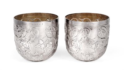 Lot 3154 - A Pair of Elizabeth II Silver Beakers, by Richard Jarvis, London, 2000, Numbers 131 and 132 of...
