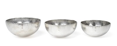 Lot 3164 - A Set of Three Elizabeth II Silver Bowls, by Adrian K. A. Hope, Edinburgh, Circa 2005, each...