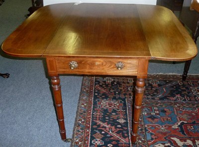 Lot 1290 - A Regency Rosewood, Crossbanded, Boxwood and Ebony Strung Pembroke Table, 2nd quarter 19th century