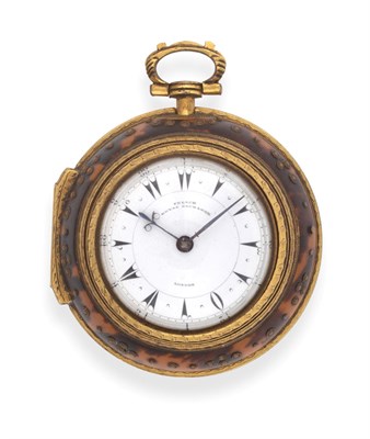 Lot 3191 - A Tortoiseshell and Gilt Metal Triple Cased Verge Pocket Watch Made for the Turkish Market,...