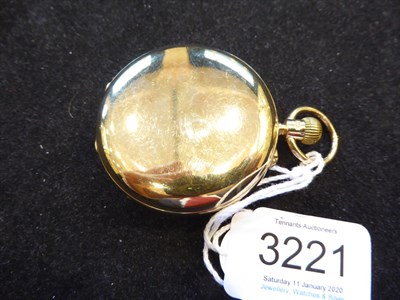 Lot 3221 - An 18 Carat Gold Full Hunter Chronograph Pocket Watch, signed E.J Hollins, London, 1901, lever...