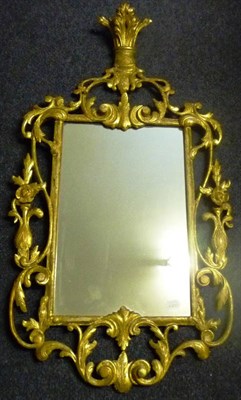 Lot 1309 - An 18th Century Gilt and Gesso Pier Glass, the rectangular plate within a scrolling leaf formed...