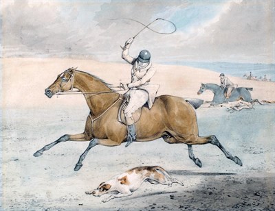 Lot 2000 - Henry Thomas Alken (1785-1851) Whipping It  Watercolour and pencil, 20cm by 25cm   Exhibited:...