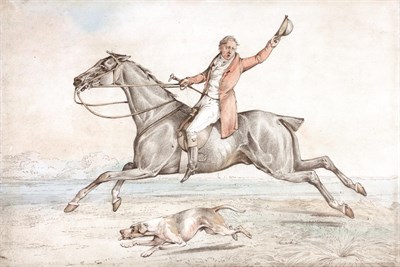 Lot 2001 - Henry Thomas Alken (1785-1851) Tally Ho  Watercolour and pencil, 17.5cm by 26cm   Exhibited: 'Bliss
