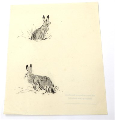 Lot 2013 - Eileen Alice Soper (1905-1990) ''Captive Fox''  Inscribed, pencil, together with five further...