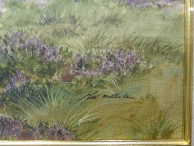 Lot 2015 - Robert Milliken (b.1920) Irish  Grouse above the moorland  Signed, watercolour heightened with...